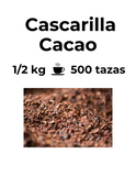 Cascarilla de cacao, una parte del fruto del cacao rica en antioxidantes y nutrientes. Tiene beneficios para la salud como mejorar el estado de ánimo