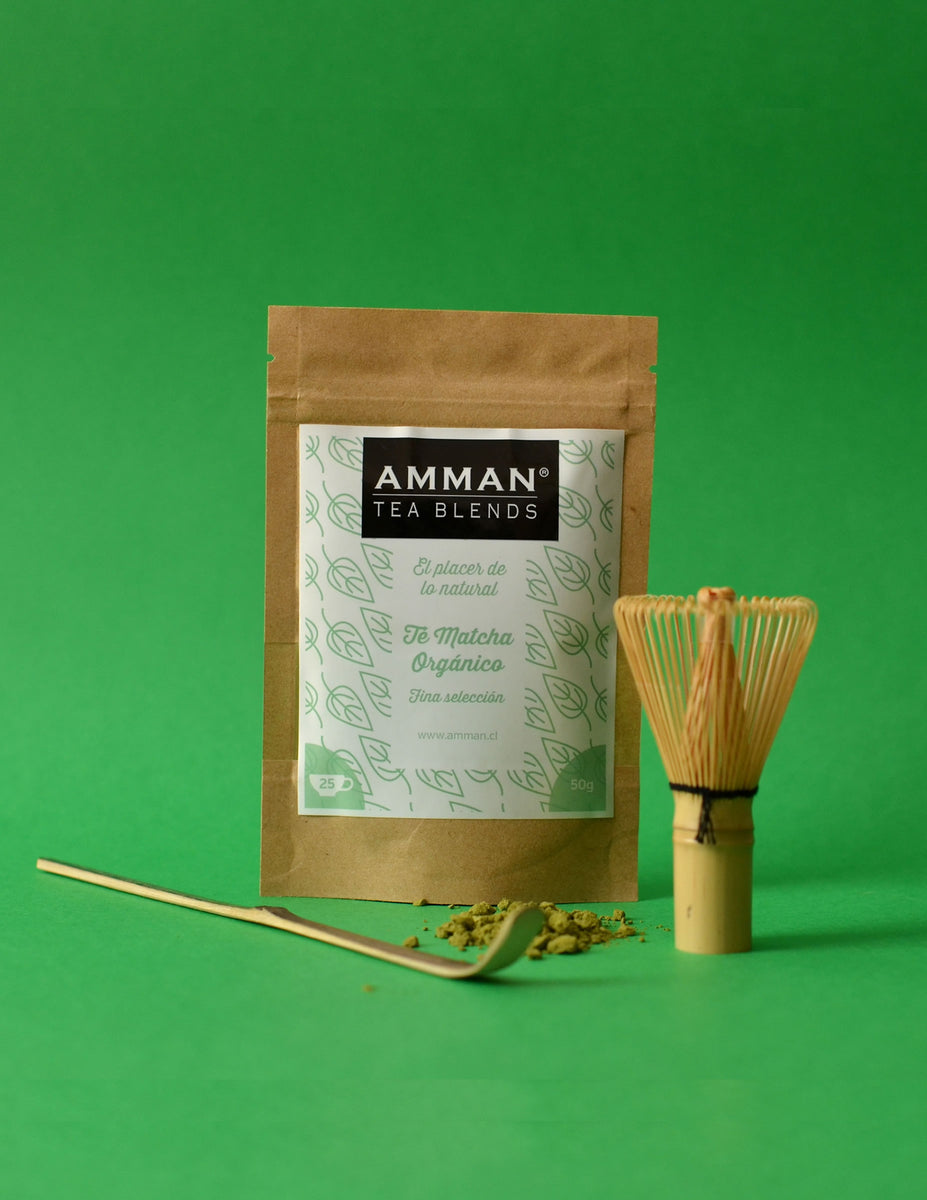 Pack 2: 50 g Té Matcha detox x 2 + Batidor de Bambú (Chasen) Desafío D –  Amman Tea Blends