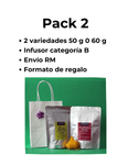 Pack regalo Navidad 2: 2 té a elección + 1 infusor a elección + envío en RM