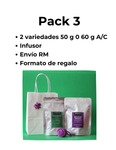 Pack regalo Navidad 3: 2 té a elección + 1 infusor a elección + envío en RM