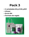 Pack regalo Navidad 3: 2 té a elección + 1 infusor a elección + envío en RM