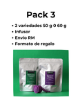 Pack regalo Navidad 3: 2 té a elección + 1 infusor a elección + envío en RM