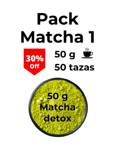 PODEROSO ANTIOXIDANTE Y ADELGAZANTE 50 g - MATCHA DETOX - Desafío Detox 50 días