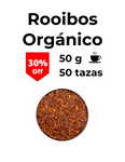 Rooibos orgánico proveniente de sudáfrica, rico en antioxidantes, beneficios para la salud y sin cafeína para ser consumido por embarazadas y niños. Se encuentra con un 30 % de descuento por tiempo limitado.