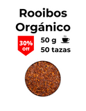 Rooibos orgánico proveniente de sudáfrica, rico en antioxidantes, beneficios para la salud y sin cafeína para ser consumido por embarazadas y niños. Se encuentra con un 30 % de descuento por tiempo limitado.