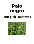 Palo negro (Leptocarpha rivularis): planta medicinal chilena. Imagen muestra hojas verdes alargadas y flores amarillas. Texto en la imagen indica nombre común. Hierba nativa con propiedades antiinflamatorias y analgésicas, utilizada en medicina tradicional mapuche.