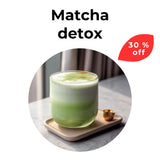 Té matcha detox, bebida de té verde chino rica en antioxidantes que ayuda a desintoxicar el organismo y aportar energía natural.