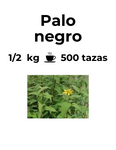 Palo negro (Leptocarpha rivularis): planta medicinal chilena. Imagen muestra hojas verdes alargadas y flores amarillas. Texto en la imagen indica nombre común. Hierba nativa con propiedades antiinflamatorias y analgésicas, utilizada en medicina tradicional mapuche.