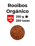 Rooibos orgánico proveniente de sudáfrica, rico en antioxidantes, beneficios para la salud y sin cafeína para ser consumido por embarazadas y niños. Se encuentra con un 30 % de descuento por tiempo limitado.