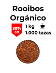 Rooibos orgánico proveniente de sudáfrica, rico en antioxidantes, beneficios para la salud y sin cafeína para ser consumido por embarazadas y niños. Se encuentra con un 30 % de descuento por tiempo limitado.