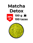 Té verde en polvo llamado Matcha Detox, bebida saludable para desintoxicar, mejorar la energía, tiene gran poder antioxidante y te ayuda a bajar de peso. Se encuentra con un 30 % de descuento por tiempo limitado.