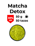 Té verde en polvo llamado Matcha Detox, bebida saludable para desintoxicar, mejorar la energía, tiene gran poder antioxidante y te ayuda a bajar de peso. Se encuentra con un 30 % de descuento por tiempo limitado.