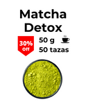 Té verde en polvo llamado Matcha Detox, bebida saludable para desintoxicar, mejorar la energía, tiene gran poder antioxidante y te ayuda a bajar de peso. Se encuentra con un 30 % de descuento por tiempo limitado.