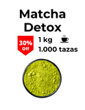 Té verde en polvo llamado Matcha Detox, bebida saludable para desintoxicar, mejorar la energía, tiene gran poder antioxidante y te ayuda a bajar de peso. Se encuentra con un 30 % de descuento por tiempo limitado.