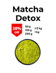 Té verde en polvo llamado Matcha Detox, bebida saludable para desintoxicar, mejorar la energía, tiene gran poder antioxidante y te ayuda a bajar de peso. Se encuentra con un 30 % de descuento por tiempo limitado.