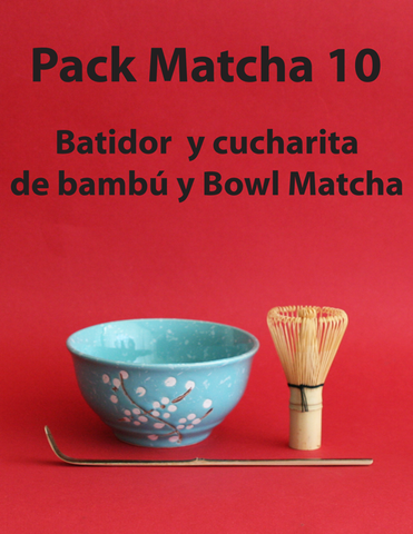 Pack 10: Batidor (Chasen) + Cucharita de bambú (Chasaku) + Bowl Matcha negro
