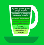 Té verde en polvo llamado Matcha Detox, bebida saludable para desintoxicar, mejorar la energía, tiene gran poder antioxidante y te ayuda a bajar de peso.